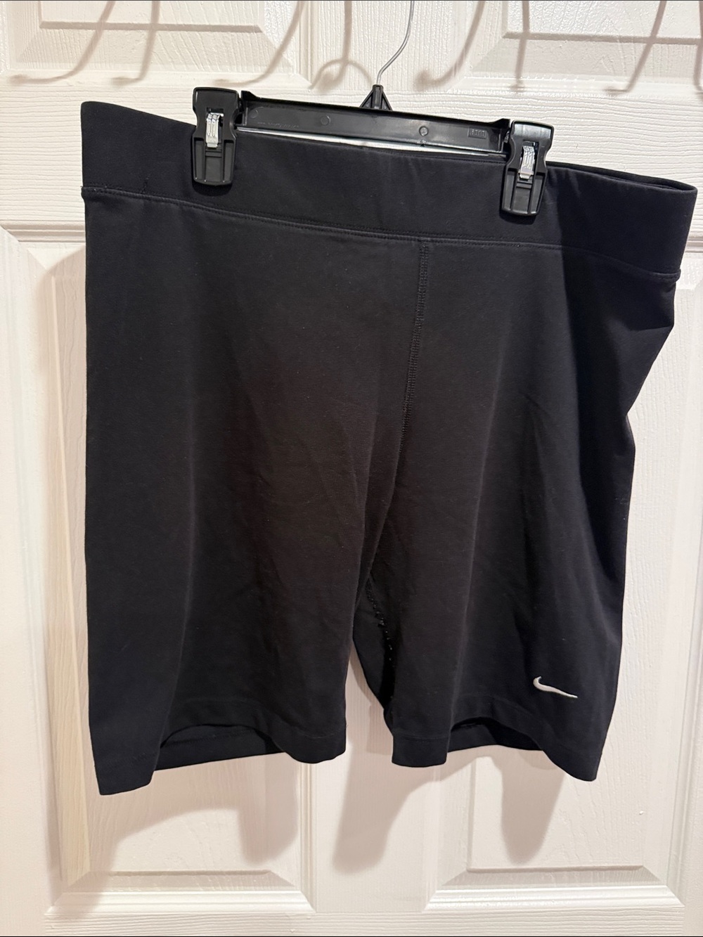 Nike Black Women's Mid-Rise Bike Shorts with Swoosh